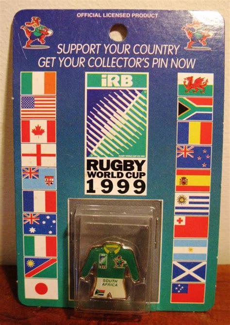 Rugby Irb Rugby World Cup 1999 South Africa Jersey Pin Badge New