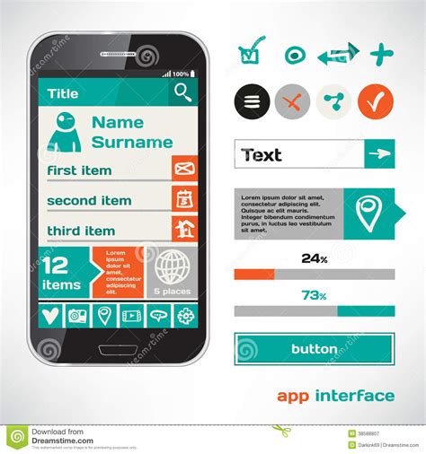 And how do i correctly implement it? Set Of Vector Mobile Flat UI Elements Design Sketch Theme ...