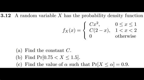 A Random Variable X Has The Probability Density Function Engr