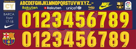 Font Number Football Jersey 20172018 On Behance Numbers Font Fonts