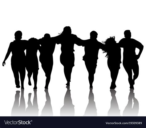 Silhouette Of Dancing Group Royalty Free Vector Image