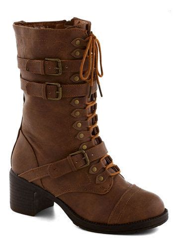 Scenic Thrive Boot In Timber Buckles Steampunk Mid Faux Leather
