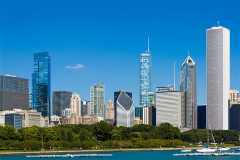 Undoubtedly the best view of the incredible chicago skyline as seen from the grounds of the alder planetarium. Chicago Skyline Free Stock Photo - Public Domain Pictures