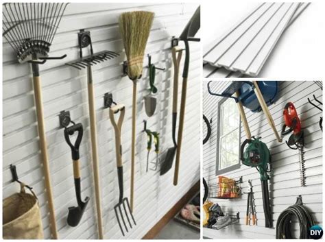 The most common garden tool organizer material is wood. DIY Wall Panel Garden Tool Rack Organizer Instruction-DIY ...