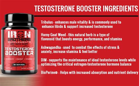 Iron Brothers Testosterone Booster Natural Test Energy And Mood