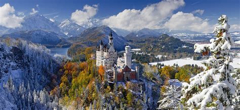 Neuschwanstein castle is a 19th century romanesque revival palace on a rugged hill above the village of hohenschwangau, germany. Panoramic Jigsaw Puzzles | Challenging Beautiful Panoramic ...