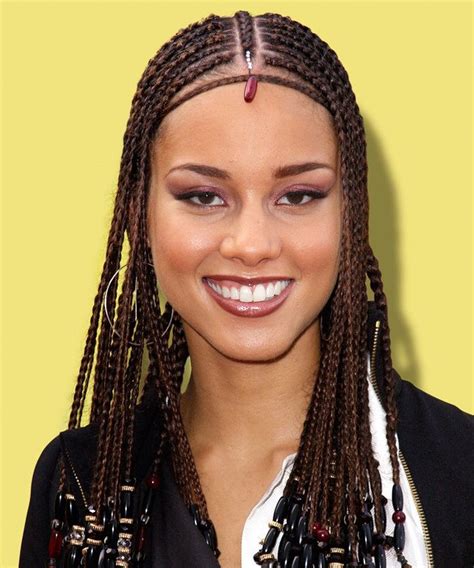 See Alicia Keyss Stunning Beauty Evolution Braided Hairstyles Long