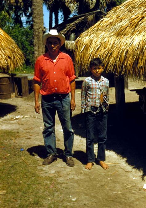 Florida Memory Seminole Indian Father And Son At The Brighton Indian