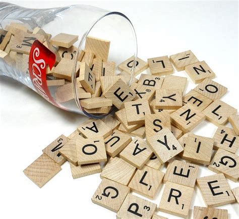 Scrabble Tiles Authentic Wooden Game Tiles Alphabet Letters Etsy