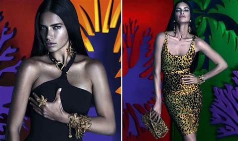 Victorias Secret Stunner Adriana Lima Models New Versace Line