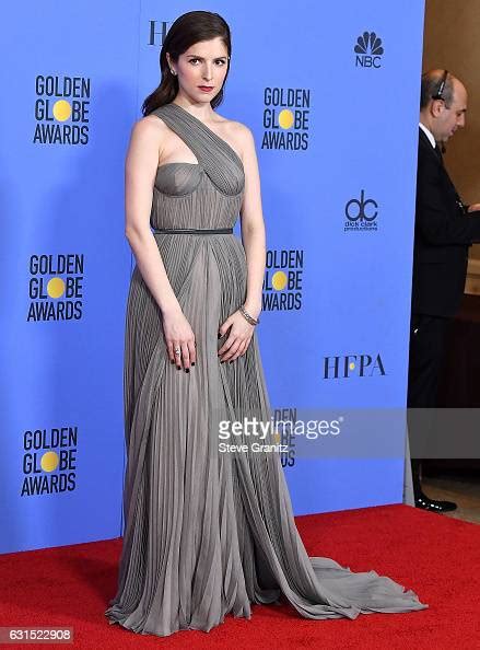 Anna Kendrick Poses At The 74th Annual Golden Globe Awards At The