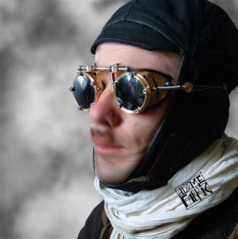 Steampunk Brass Aviator Goggles