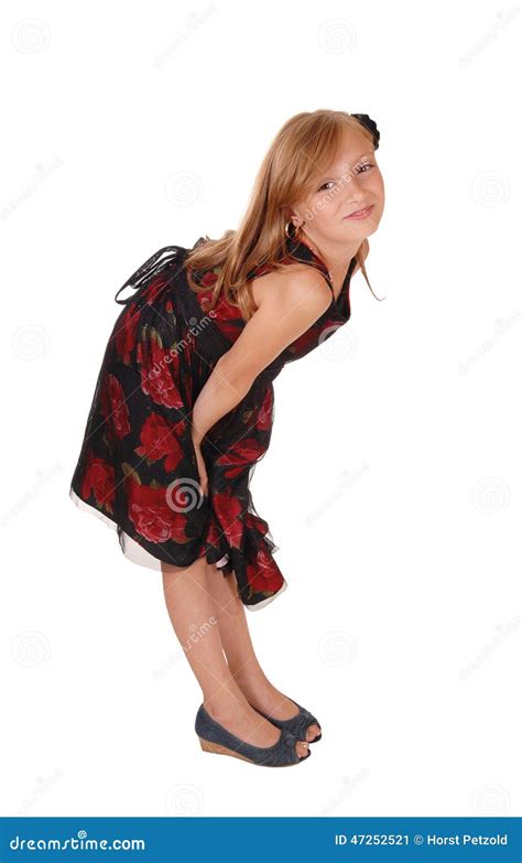 Girl Bending Down Stock Image Image Of Black Portrait 47252521