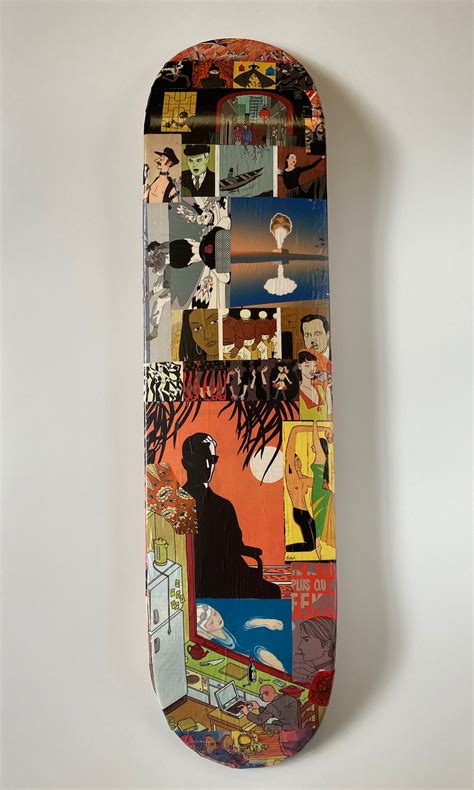 Skateboard Deck Collage Decoupage Wall Art Etsy