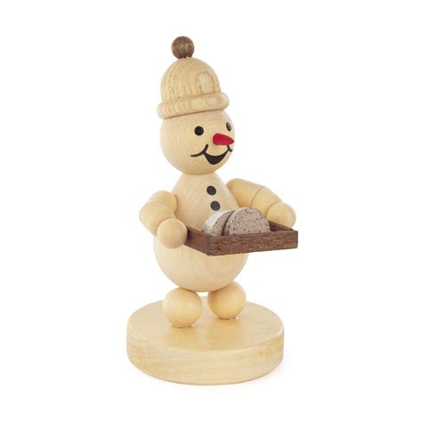 Snowman Junior With Christmas Cake Dregeno Seiffener Originale