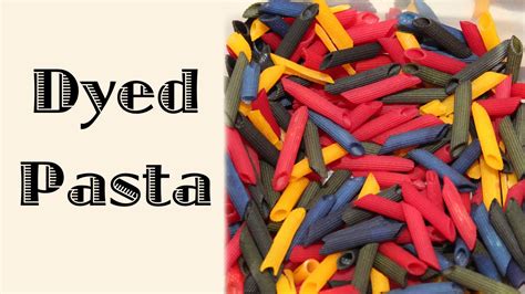 For the healthiest and tastiest way, you want to cook the pasta al dente, which means. How to Dye Pasta - YouTube