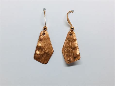 These Lovely Copper Earrings Were Handmade And Are A Perfect Choice For