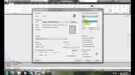 Autocad Ii 28 23 Selecting A Plot Style Table Youtube