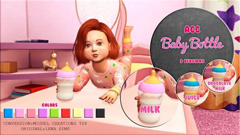 Baby Bottle By Miguel Creations Sims 4 Kleinkind