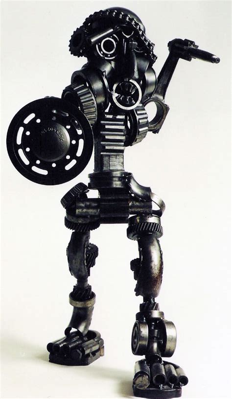 Robot Metal Art Sculpture Created By Artist Giannis Dendrinos