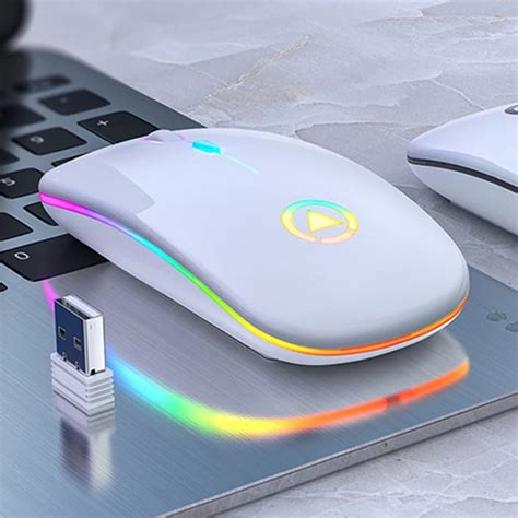 Led Backlit Rechargeable Wireless Silent Mouse Usb Mouse Ergonomic