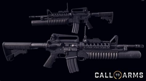 Artstation M4a1 Automatic Carbine With M203 Grenade Launcher