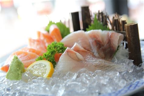 Premium Photo Salmon And Red Snapper Sashimi Japanese Food