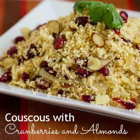 Transfer the seafood and couscous to individual plates. Couscous with Cranberries and Almonds Salad | Almond ...