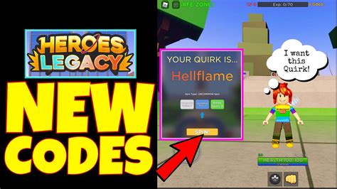 New Free Codes Heroes Legacy Spinning To Get The New Legendary Quirk