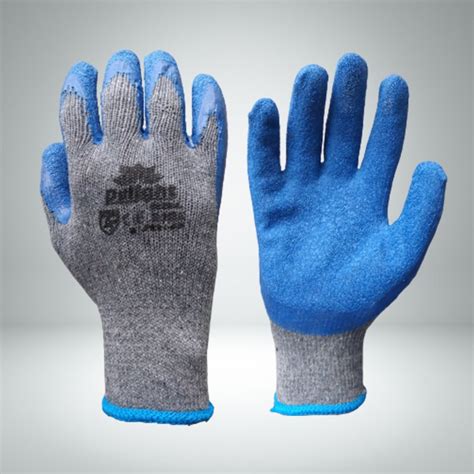 check en blue latex palm coated gloves for industrial use for construction heavy duty work
