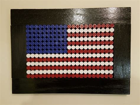Bullet Shell Casing American Flag Used Shell Casing Art Etsy