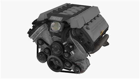 Ford Mustang 2015 Coyote Engine 3d Asset Cgtrader