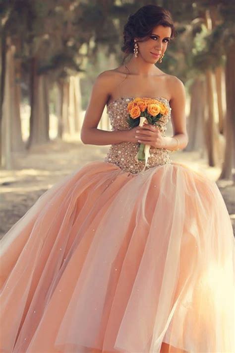 Princess Style Ball Gowns 2015 Evening Gowns Prom Dresses Sweetheart Neckline Crystal Beaded