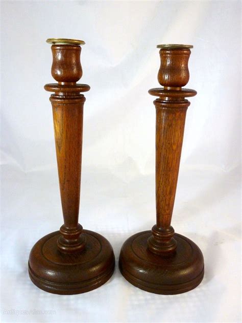Antiques Atlas Pair Of Arts And Crafts Oak Candlesticks