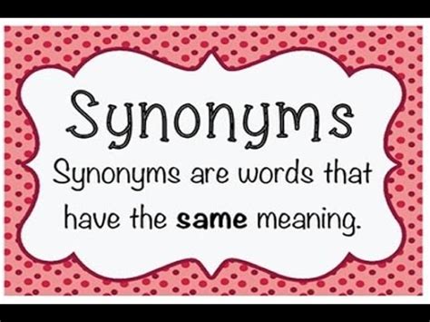 SYNONYMS of commonly used words || Lecture Series 1 - YouTube