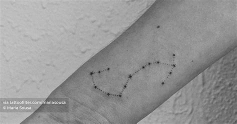 Fine Line Scorpius Constellation Tattoo On The Wrist