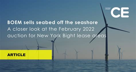The Bureau Of Ocean Energy Management Boem Sells Seabed Off The Seashore