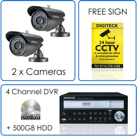 Samsung Home Security System 4 Channel Dvr Cctv Camera Uk
