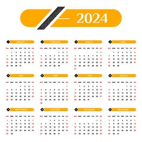 Kalender 2024 Dengan Warna Kuning Dan Hitam Kalender Kalender 2024