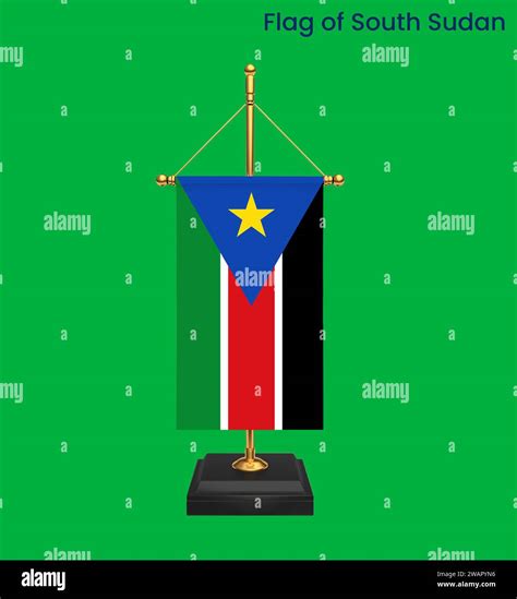 high detailed flag of south sudan national south sudan flag africa 3d illustration stock