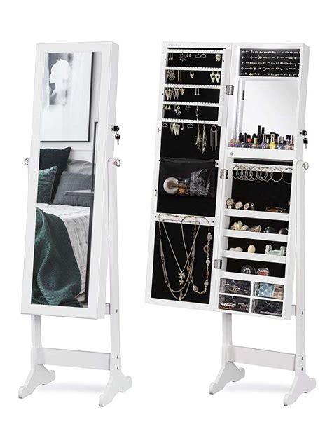 30 Off Led Light Jewelry Cabinet Standing Mirror Budget Nerds Click