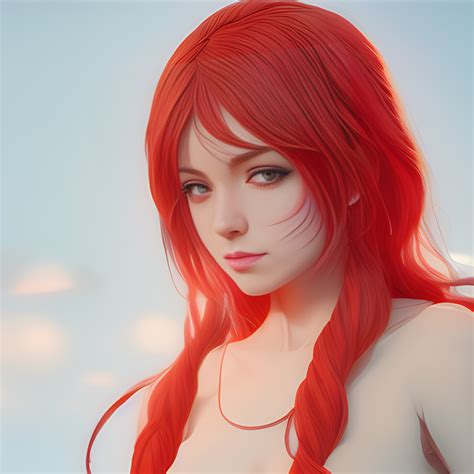 Realistic Beautiful Anime Girl With Red Hair 22 By Tobithenoob On