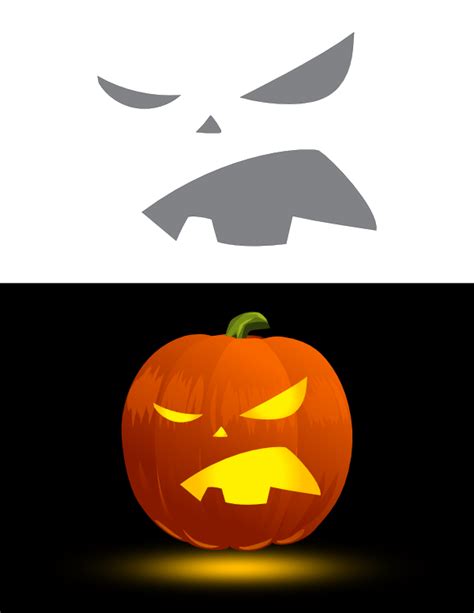 Printable Wicked Jack O Lantern Face Pumpkin Stencil