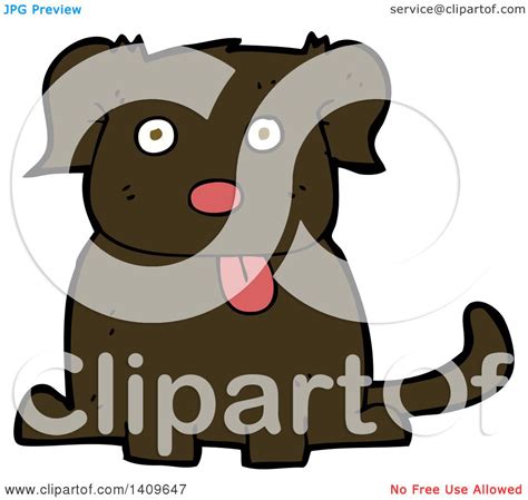 Clipart Of A Cartoon Dog Royalty Free Vector