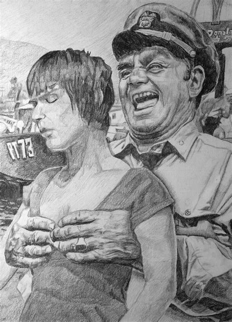 My Friend Claire Groped By Ernest Borgnine Drawing By Tb Lambergini