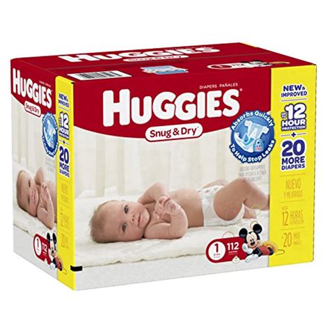 Huggies Snug And Dry Diapers Size 1 Newborn Up New Baby 112 Count Fast
