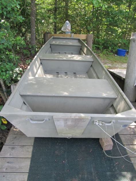 12 Ft Jon Boat With Outboard Motor And Oars For Sale
