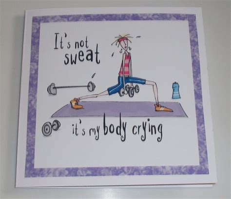 Funny Female Birthday Card Exercise By Lyndamaccraftdesigns