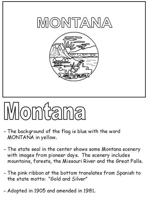 montana symbols coloring pages   print