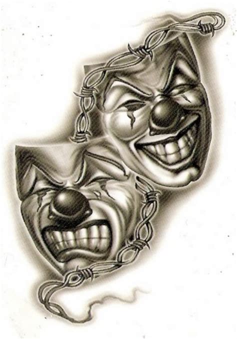 Smile Now Cry Later Chicano Art Tattoos Clown Tattoo Chicano Tattoos